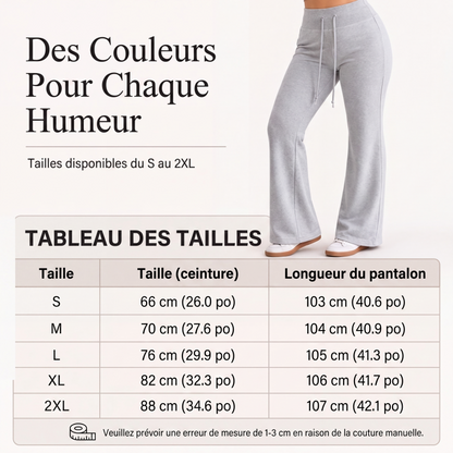 Pantalon évasé taille haute pour femme