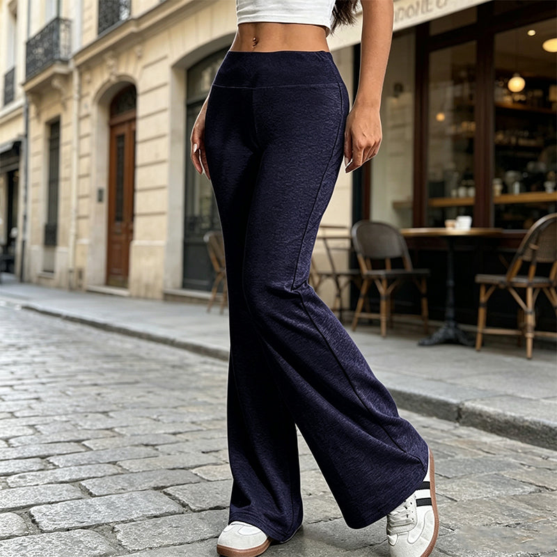 Pantalon évasé taille haute pour femme