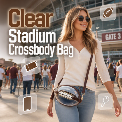 🏈 Sac à bandoulière transparent en forme de ballon de football américain – Le style des jours de match allié à la praticité du quotidien ✨