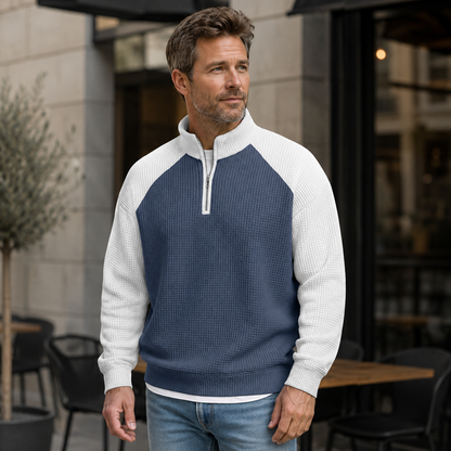 👕 LE CASUAL AVEC PLUS DE STYLE | T-Shirt Homme Texturé à Col Zippé -50 %