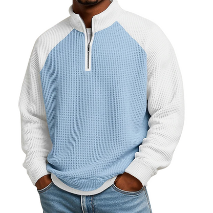 👕 LE CASUAL AVEC PLUS DE STYLE | T-Shirt Homme Texturé à Col Zippé -50 %