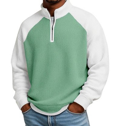 👕 LE CASUAL AVEC PLUS DE STYLE | T-Shirt Homme Texturé à Col Zippé -50 %