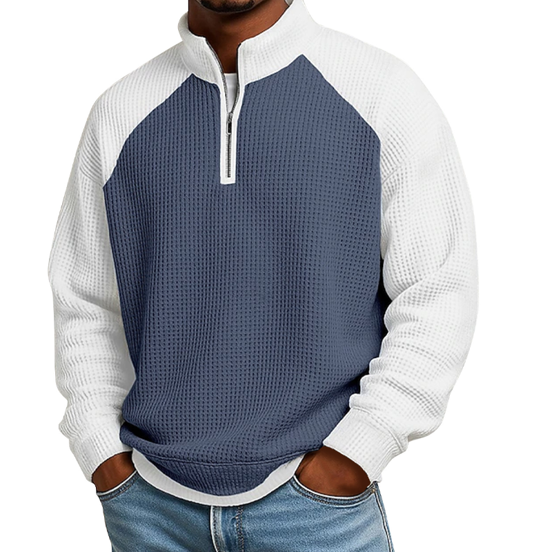 👕 LE CASUAL AVEC PLUS DE STYLE | T-Shirt Homme Texturé à Col Zippé -50 %