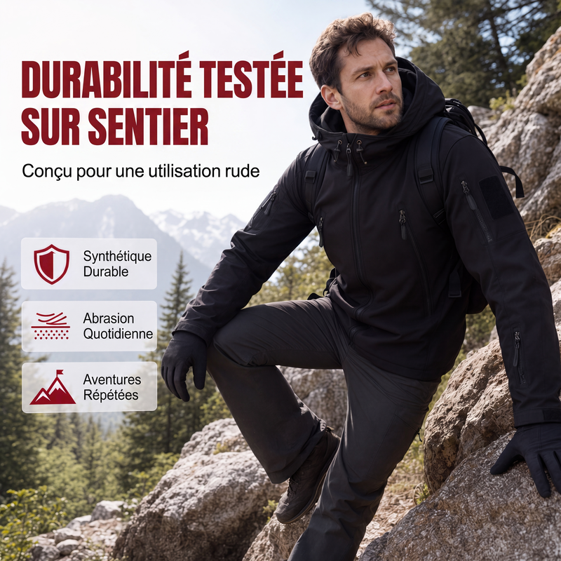 🍂 OFFRE DE SAISON · -50 % | Veste Outdoor Homme Coupe-Vent & Déperlante