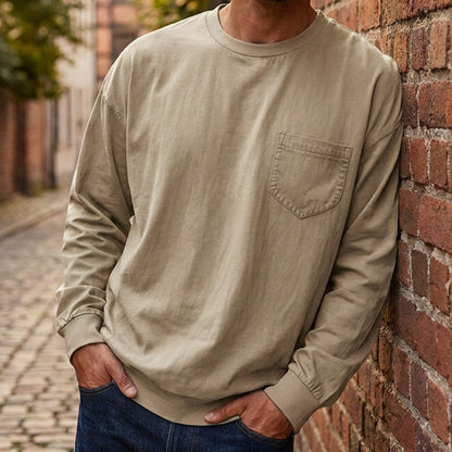 T-shirt à manches longues coupe ample pour homme