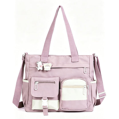 Sac fourre-tout en toile à grande capacité avec plusieurs poches