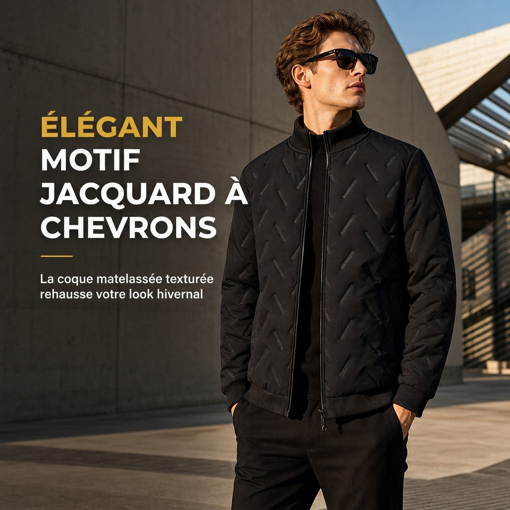 Manteau matelassé doublé de polaire pour homme, pour l'hiver
