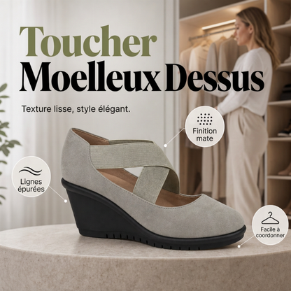 Chaussures plates compensées à enfiler confortables pour femmes