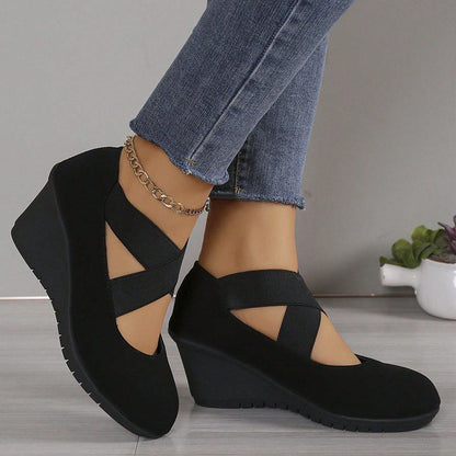 Chaussures plates compensées à enfiler confortables pour femmes