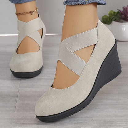 Chaussures plates compensées à enfiler confortables pour femmes