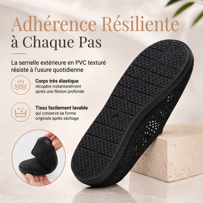 Ballerines à enfiler respirantes et ajourées pour femmes