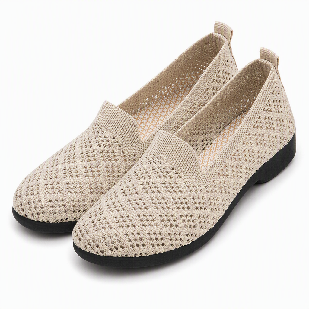 Ballerines à enfiler respirantes et ajourées pour femmes