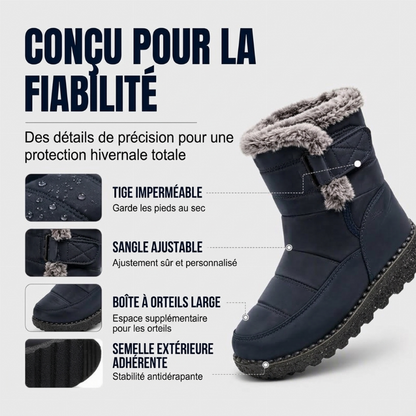 Bottes de neige d'hiver chaudes antidérapantes pour femmes