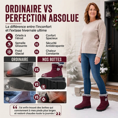 Bottes de neige d'hiver chaudes antidérapantes pour femmes