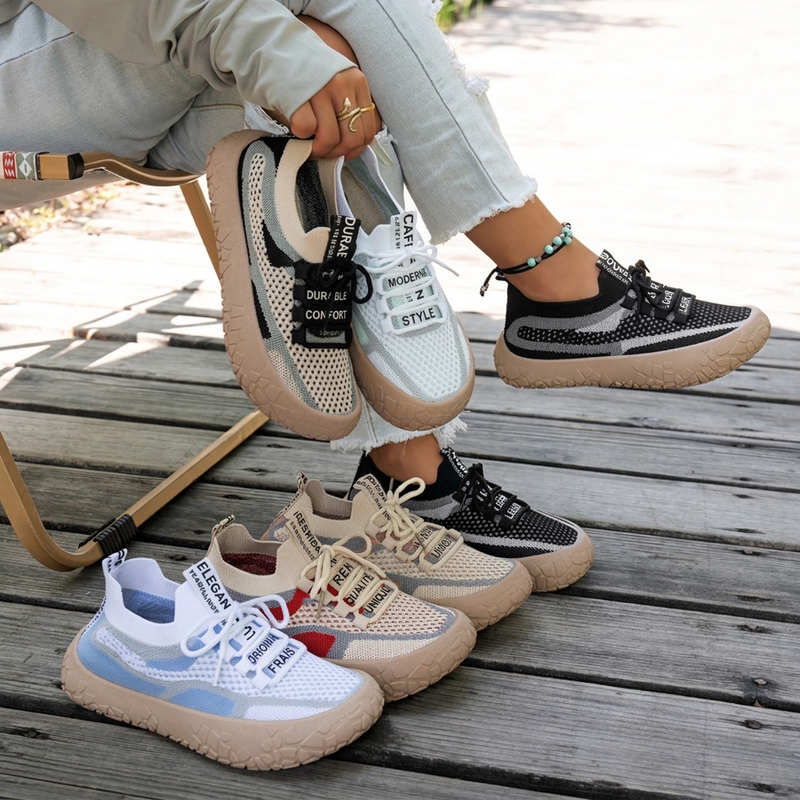 Baskets en maille respirantes pour femme, tendance mode