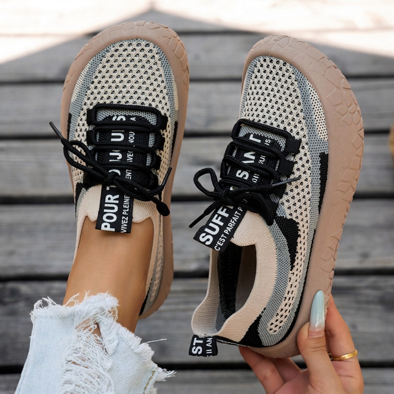 Baskets en maille respirantes pour femme, tendance mode
